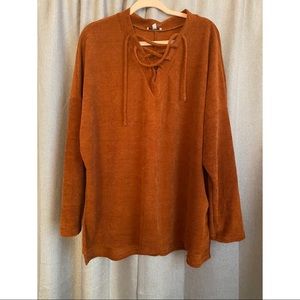 Burnt Orange Criss Cross Sweater